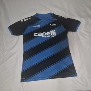 Capelli Sport Men’s Soccer Jersey Size M Blue Black Striped #2